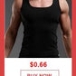 slash neck, casual fit, solid, summer knit vest – Breathable men's cotton tank top