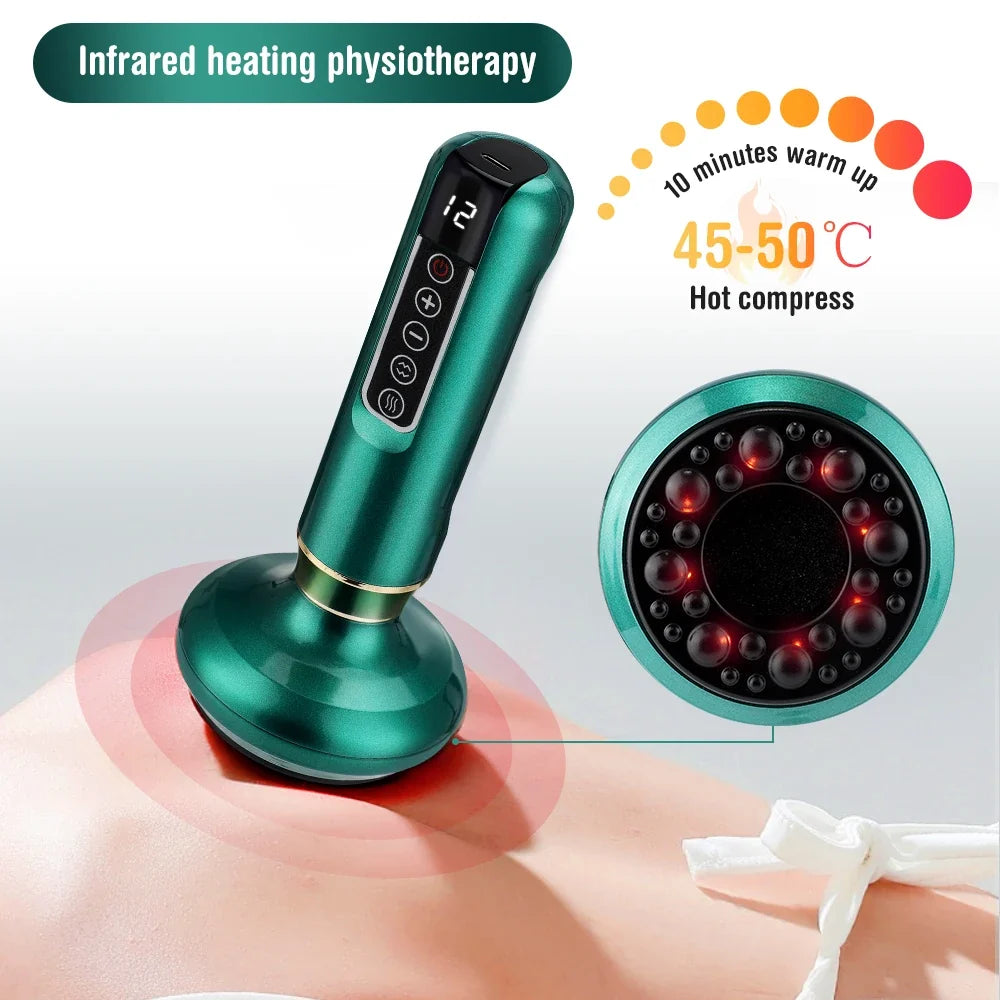 Device Cupping Massage Vacuum Therapy 6 and 12 Levels Back Meridians TikTok Viral Fall 2026 Anti Cellulite Heating