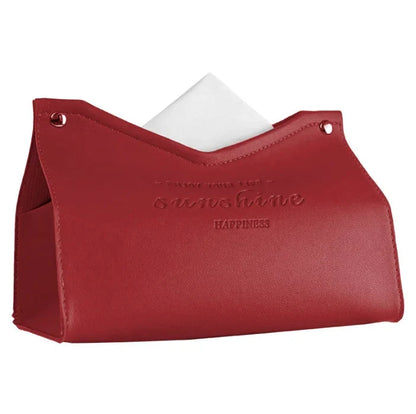 Leather Tissue Box - Scandinavian Car & Household Decor, Large Storage Napkin Holder