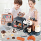 Pretend Play Coffee and Bakery Kit with Cash Register and Kitchen Accessories for Kids