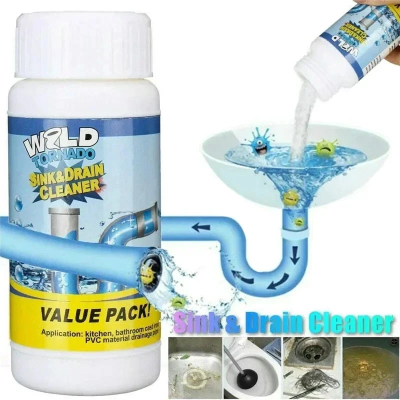 Drain2026 Edition Cleaner Powder 100g High Efficiency Clog Remover For Kitchen Sinks TikTok Viral Household Hack