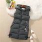 Long Quilted, Cotton Shell – Warm Cozy Women’s Puffer Vest