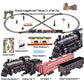 Train Kit with Lights & Sounds - Interactive Locomotive Toy for Kids Battery-Powered Motor-Driven Steam