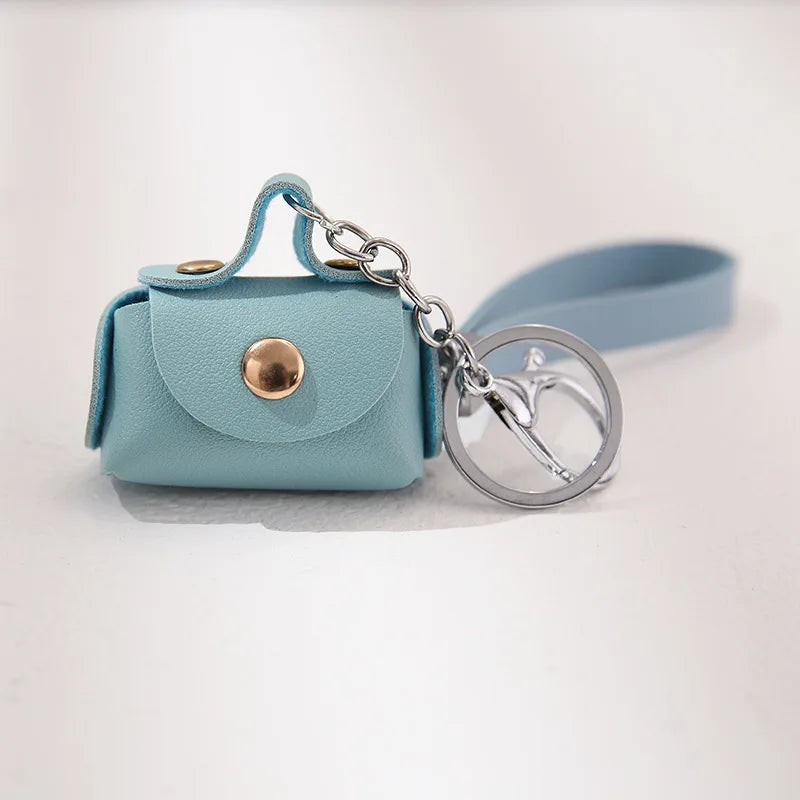 Free 1+1 Birkin Inspired Mini Hand Bag - Cute Leather Bag Charm Keychain & Earphone Case