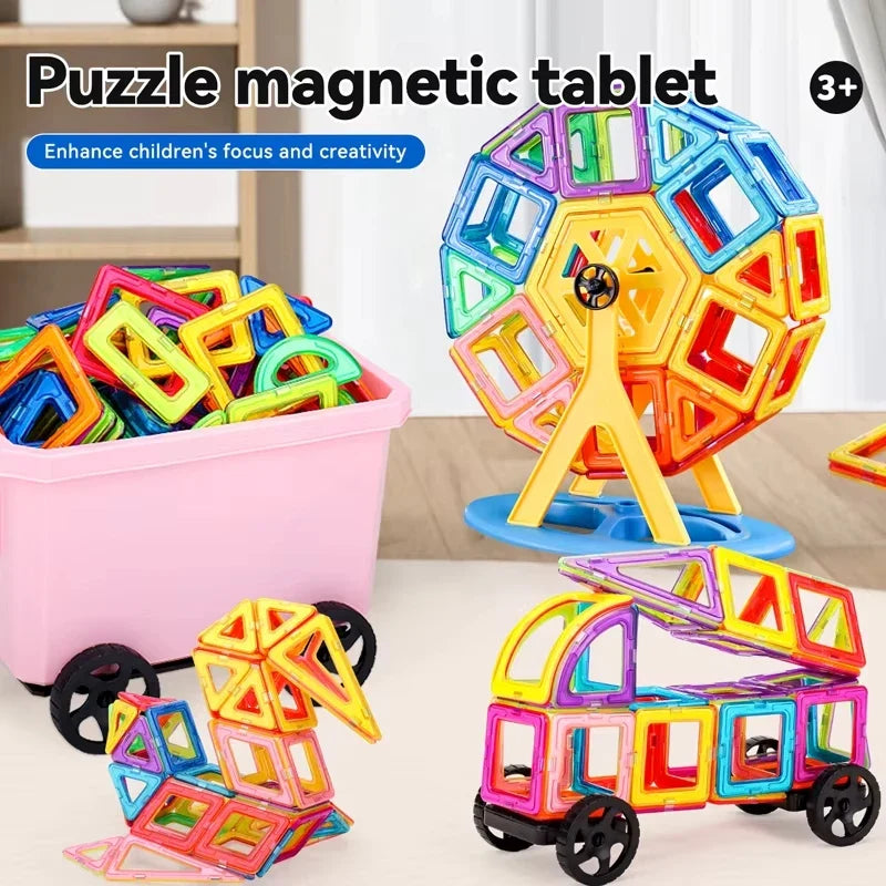 Magnetic Building Blocks Kit for Kids, 30-168PCS Educational Magnetic Tiles for Creative Learning and Imaginative Play