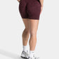 women's Stretchy seamless yoga shorts - high-waist hip-lifting, nylon blend, for gym and running