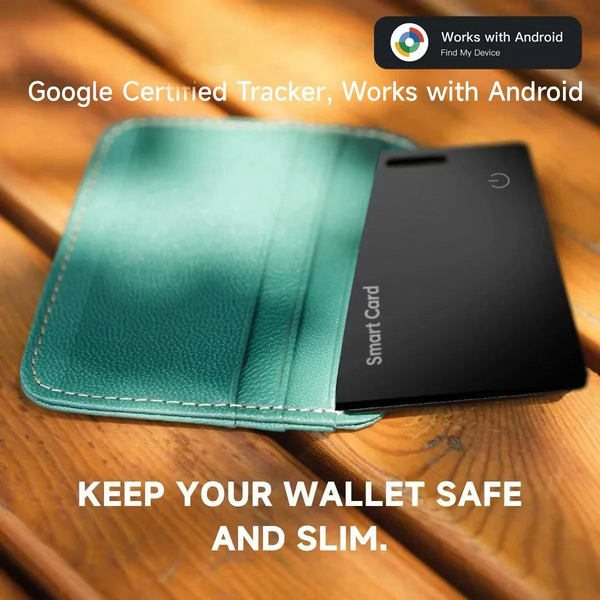 Cordless Battery-Powered Android Item Locator 2026 – Smart Wallet Tracker Card IP68 Water-Resistant