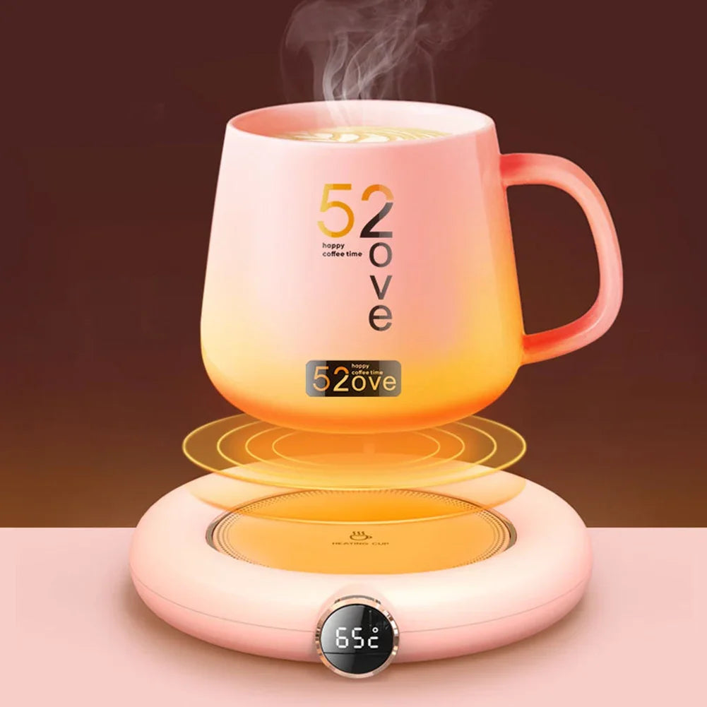 Travel-Friendly USB Cup Warmer 3 Gear Smart Coffee Mug Heating Coaster for Tea and Milk