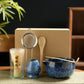 Matcha Tea Kit Ceramic Bowls With Bamboo Whisk 6 Piece