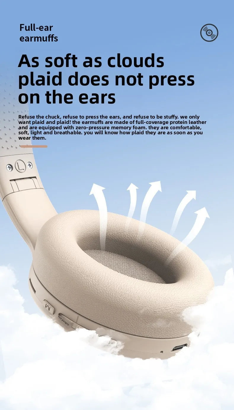 Cordless Bluetooth Headphones Over Ear Noise Cancelling
