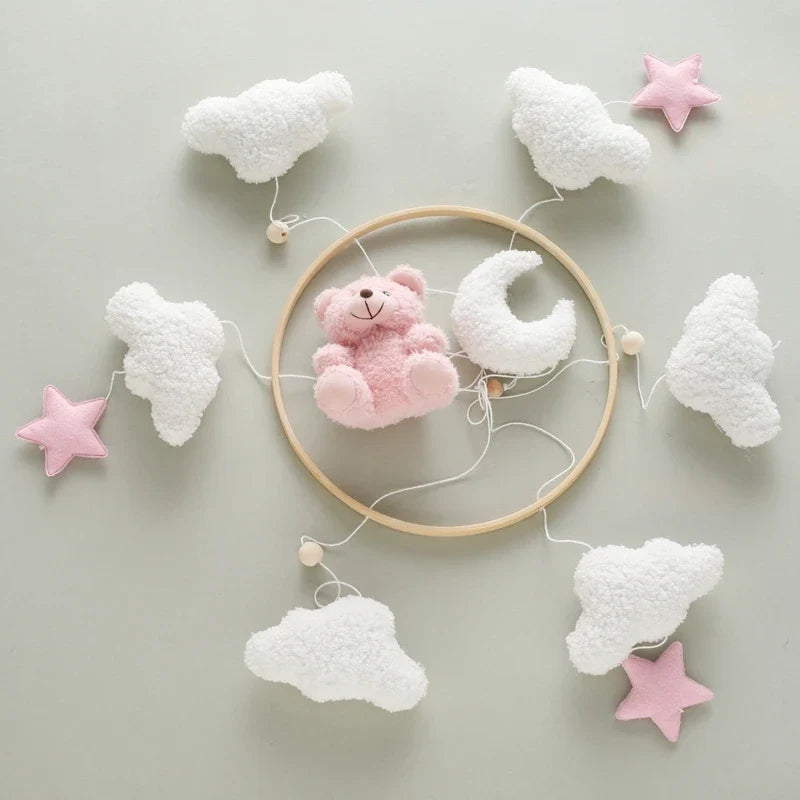 Crib Baby Mobile Wooden Nursery Newborn Sensory Toys