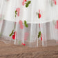 Princess Style Knee-Length Fruit Print, Acetate, Birthday Party – Plush Baby Girl Dress