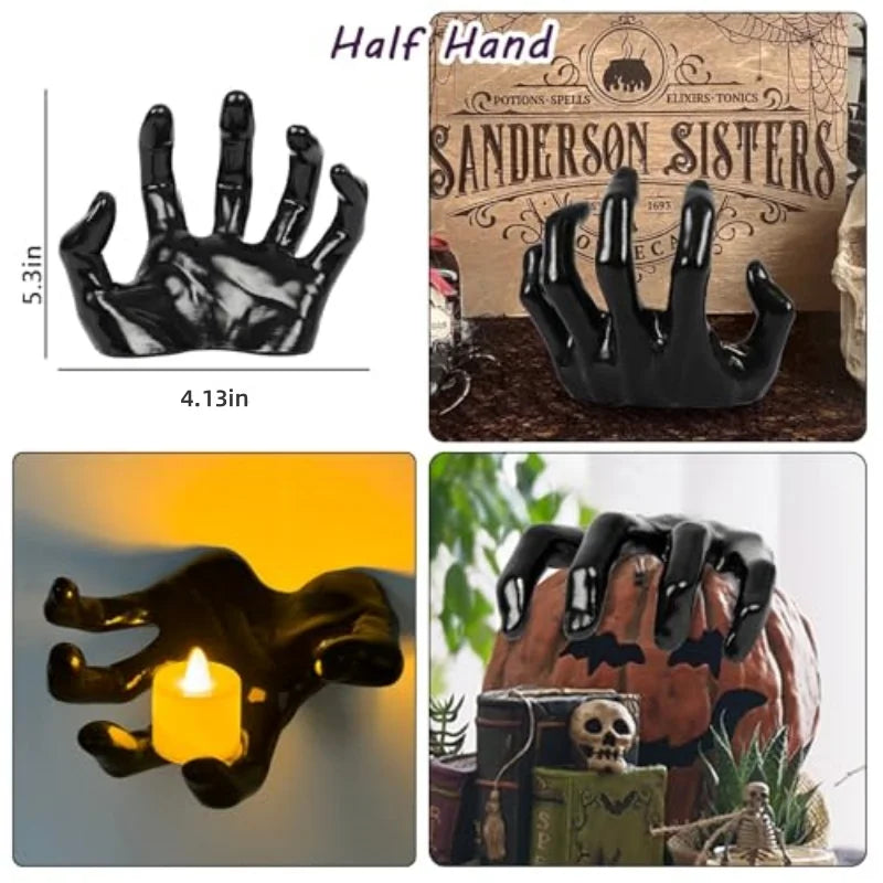 Wall Creepy Hands Life Size Candle Holders Halloween