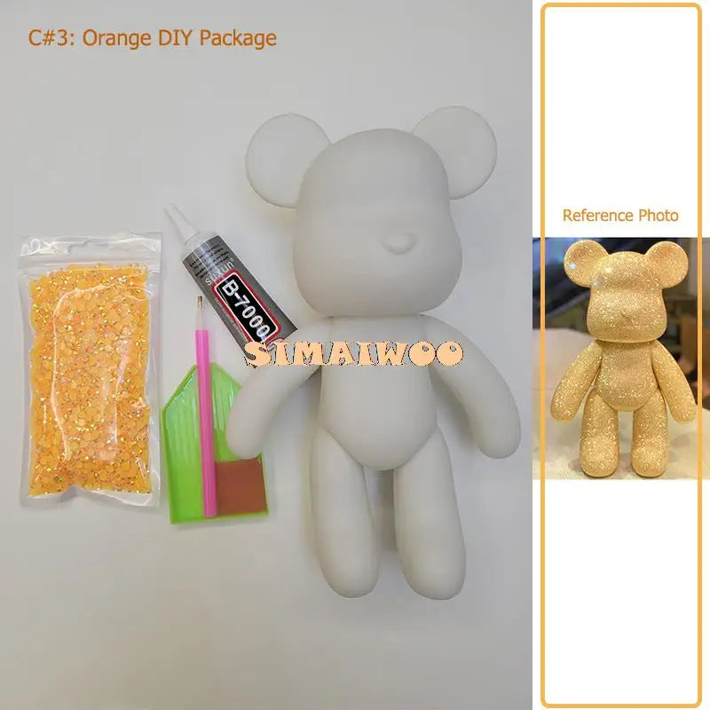 Diamond Painting Kit 5D Full Drill Crystal Bear Doll Christmas 2025 DIY Rhinestone Mosaic Sparkling Household Decor Gift