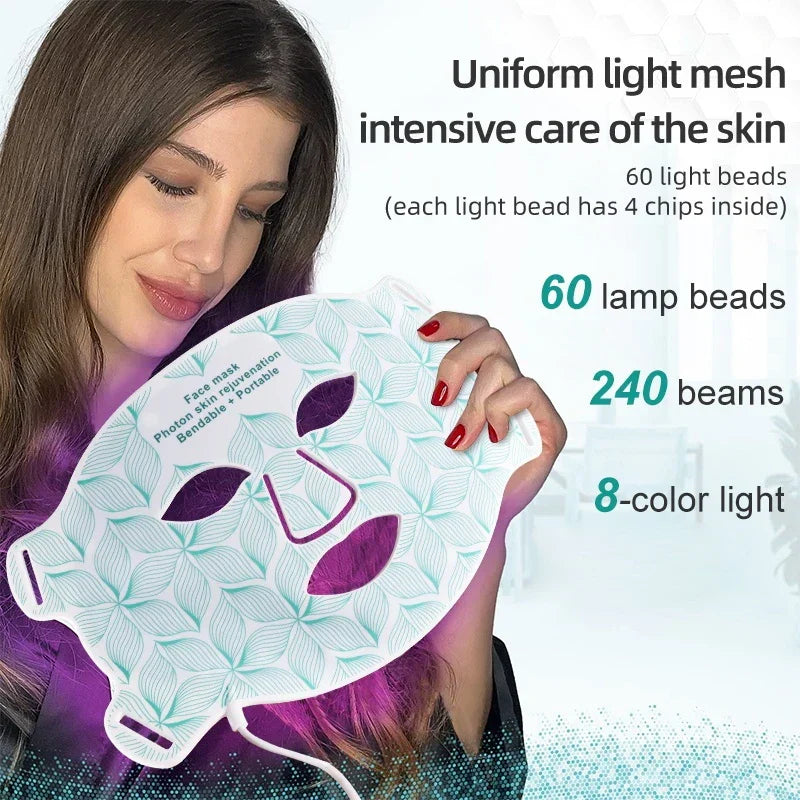 Facial2026 Edition LED Mask With Neck Red Light Infrared Therapy For Anti Aging Skin Rejuvenation Holiday Gifts