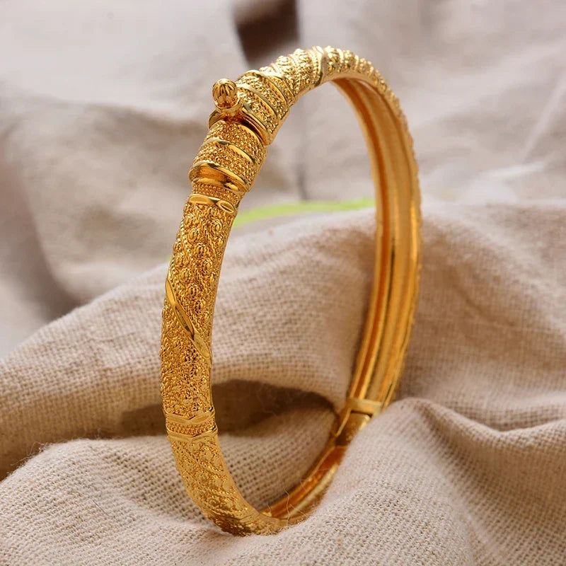 Gold Plated Bangles Deluxe Arabic Wedding Bracelet