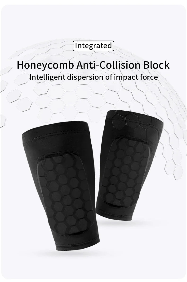 Football Shin Guard Sleeve Covers - Light Elastic Protective Leg Sleeves for Men Women and Teens