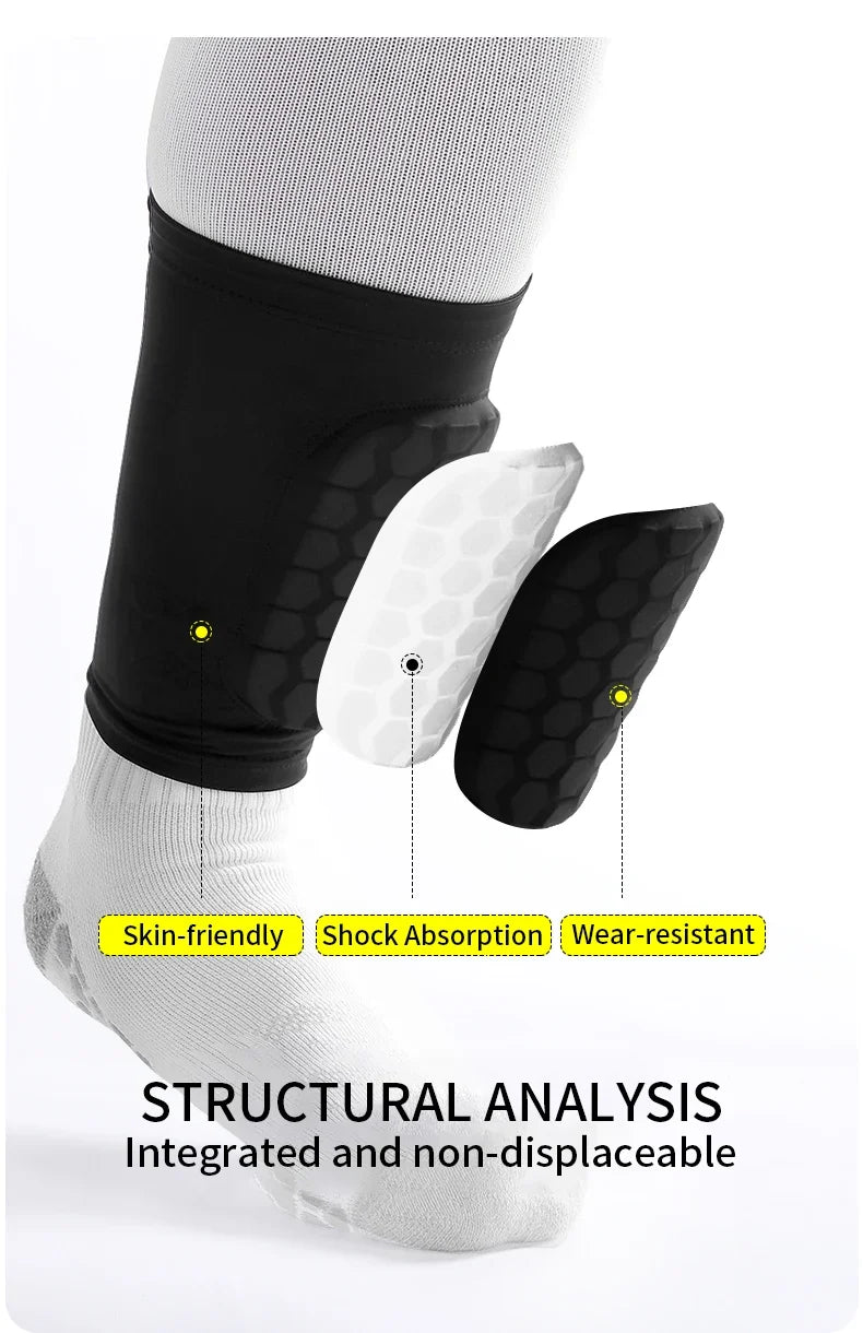 Football Shin Guard Sleeve Covers - Light Elastic Protective Leg Sleeves for Men Women and Teens