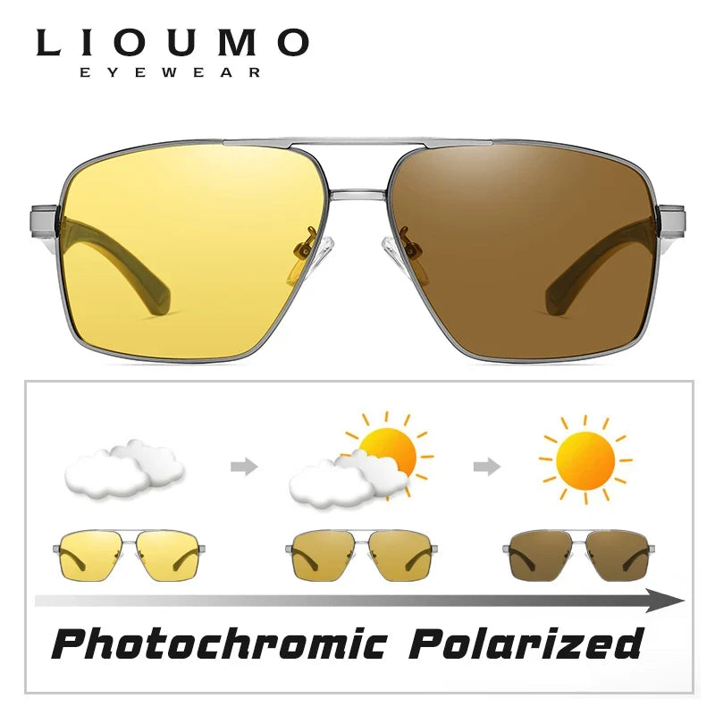 Sunglasses Photochromic Polarized Aviator UV400 Driving Glasses Night Vision Anti-Glare Fall 2026 Trend