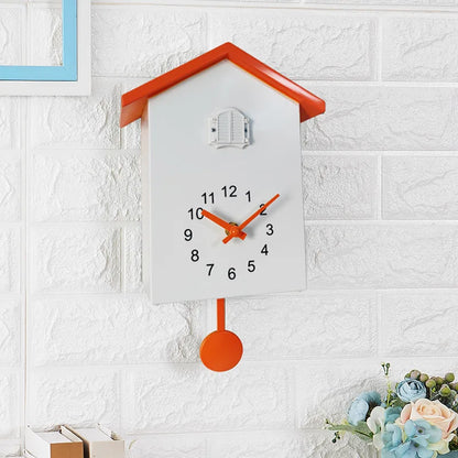 Cuckoo Wall Clock 20x25cm Muted Green Contemporary Hanging Household Clock Fall 2025 Whimsical Quartz Pendulum Gift