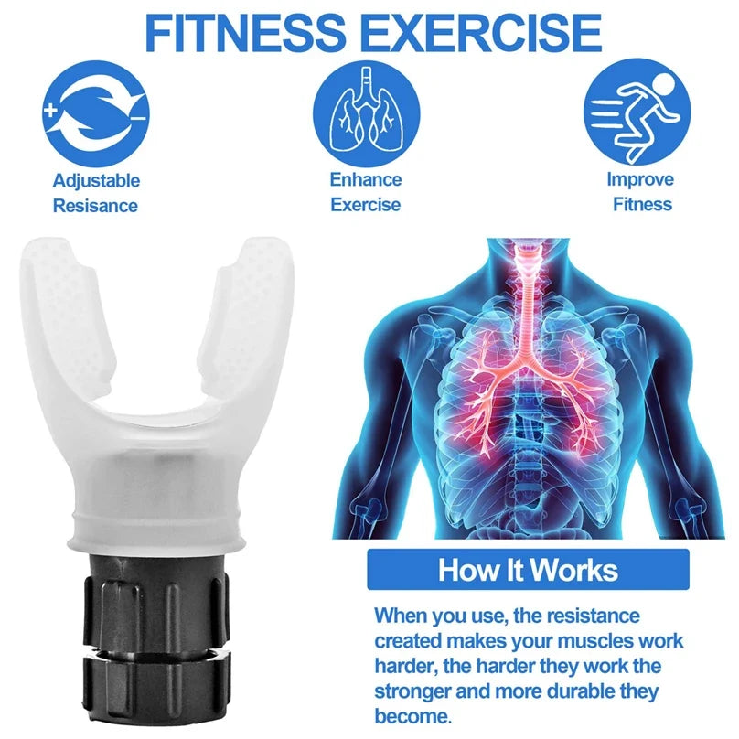 Flexible Breathing Trainer - Fitness Equipment for Lung Capacity Improvement & Endurance