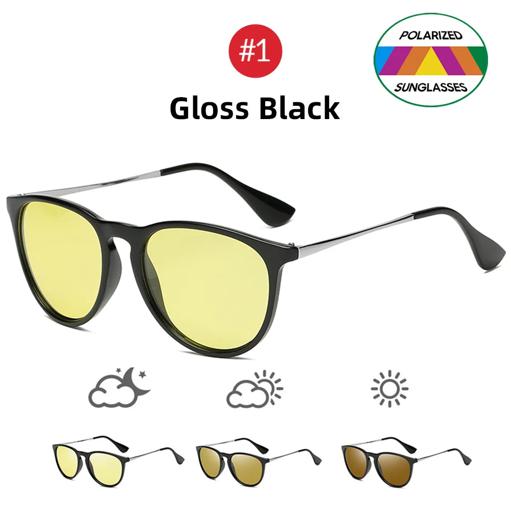 Sunglasses Photochromic For Night Driving Polarized UV400 Lenses Color Changing Glasses Fall 2025 Trend