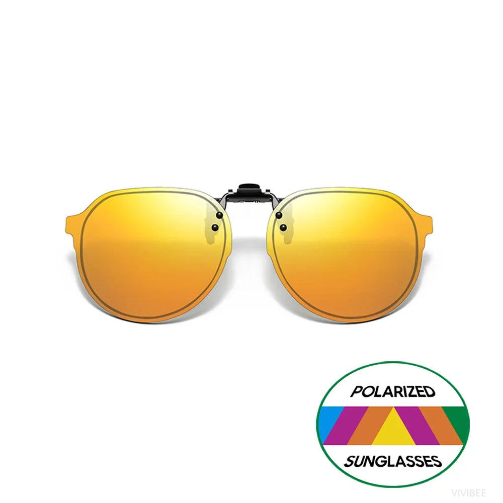 Clip-On2026 Edition Sunglasses Polarized UV400 Flip Up Clip Night Vision Clip Universal Goggles For Driving And Fishing Summer