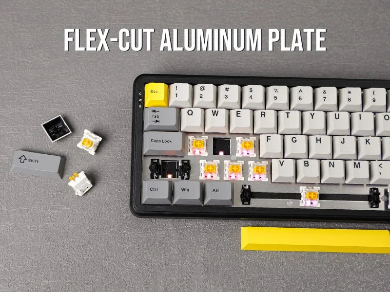 Mechanical Keyboard 68Key Cordless Bluetooth RGB Hall Effect