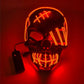 Glowing LED Skull Mask Full Face Halloween 2025 Cosplay