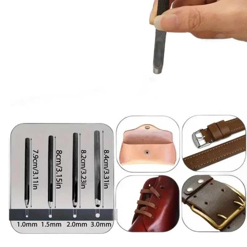Leather Sewing Kit All In One Leather Craft Device Kit With Awl Needles And Thread DIY Gift Idea