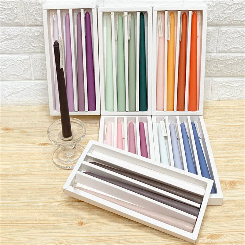 Candles Taper 4 Pack Slender Scented Smokeless Long Branch Wedding Table Decor Fall 2025 DIY Centerpieces