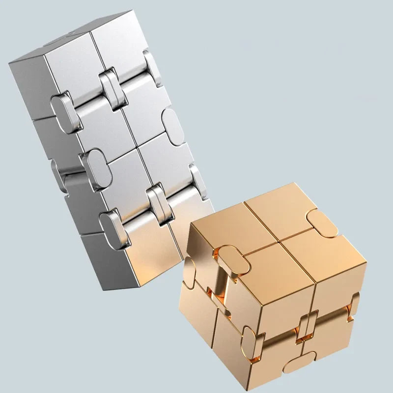 Metal Magic Cube Stress Relief Toy Travel-Friendly Puzzle Focus
