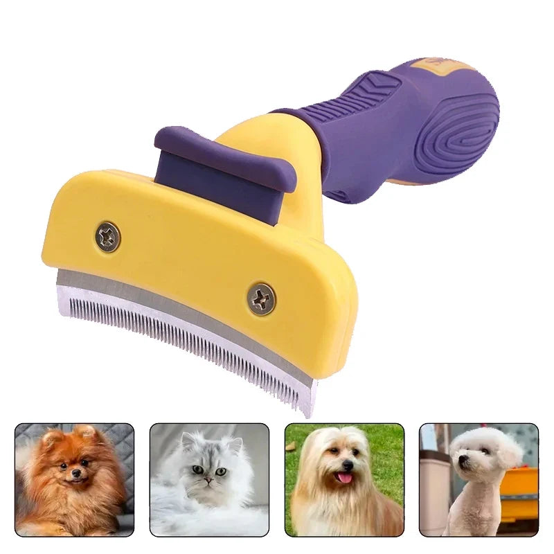 Stainless Steel Pet Grooming Brush - Anti-Lice Comb for Dogs & Cats, Hair Maintenance Supplies