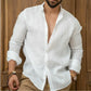 Variant image for Lightweight Linen Beach Shirt for Men, Breathable Summer Casual Wear, Relaxed Fit, Available in White, Light Blue, Beige-17