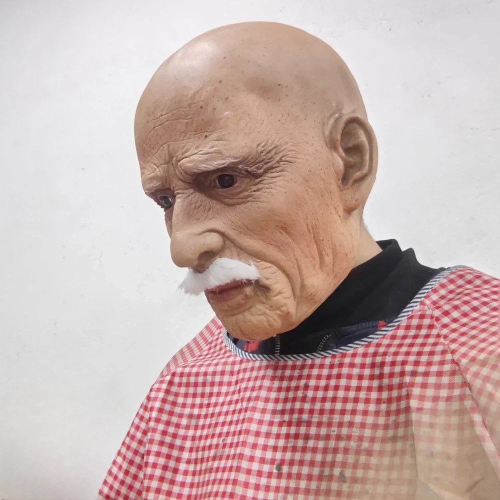 Old2025 Edition Man Mask Realistic Latex Full Head Halloween