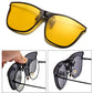 Polarized Photochromic UV Anti-Glare Driving Goggles, Vintage Square Style, Fall 2025 Safe Driving – Night Vision Clip-On Sunglasses