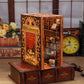 Book DIY Nook Kit Wooden Miniature Shelf Insert Roombox Dollhouse Model Holiday 2025 Cozy Library Gift