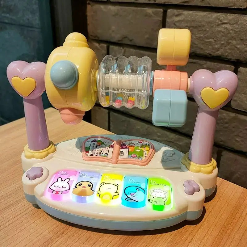 Musical Piano Toy for Babies - Rotating Light & Sound Keyboard with Animal Sounds, Educational Fun for Kids Aged 1-3, Great Christmas Gift
