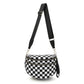 checkered nylon, box shape, travel and daily use – Multi-Use unisex crossbody bum bag