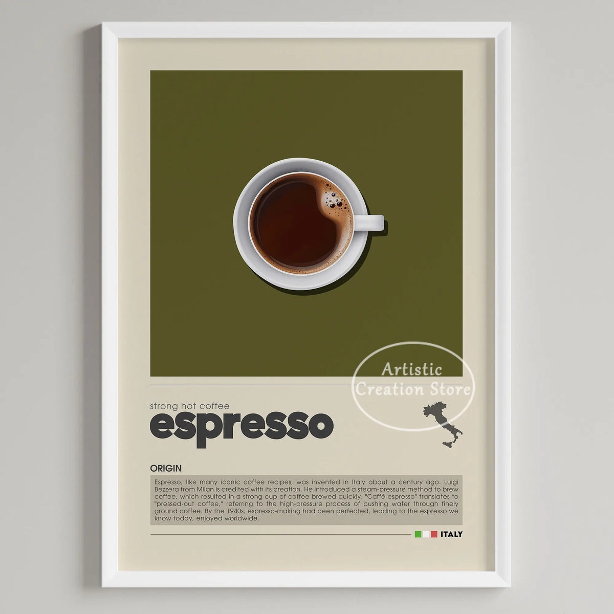 Wall Coffee Art Six Panel Minimalist Kitchen Cafe Decor