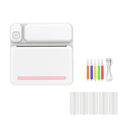 Travel-Friendly Mini Thermal Label Printer for Android iOS - Inkless Pocket Printer, Household Office Use