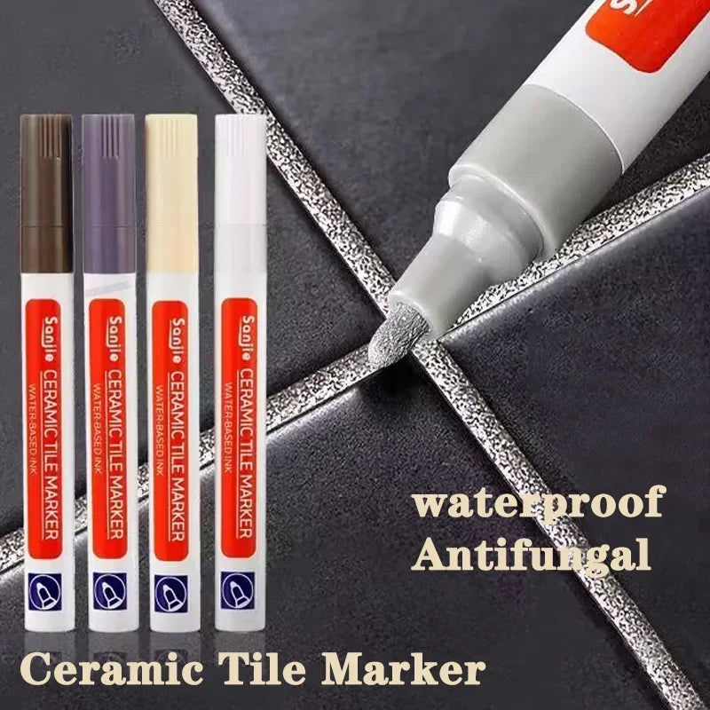 Water-Resistant Grout Pen Tile Marker Permanent Seam Repair Bathroom Kitchen Floor Wall