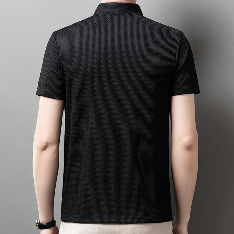 short sleeve, casual summer style, slim fit versatile top – Breathable men's polo shirt