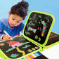 Magic 6-Sided Drawing Board for Kids - Educational Erase Board with 3 Chalk Pens, Transparent & Black Sides, Fun Coloring Activity