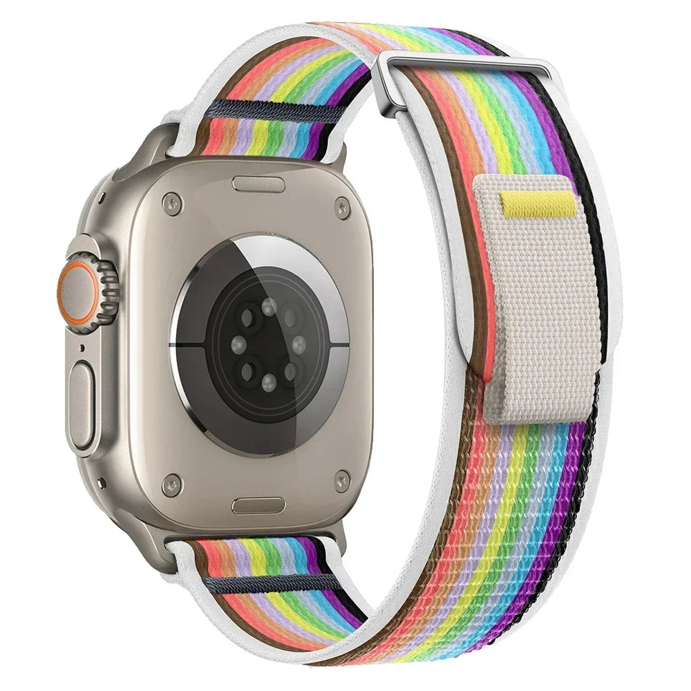 Trail Nylon Loop Apple Watch Band - Breathable Sport Strap for Ultra 3 2, Series 11 10 9 8 7 41-49mm