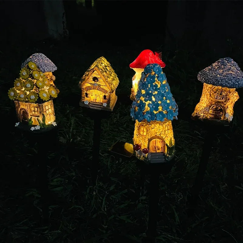 Solar Fairy Lights House Shaped Lawn Lamp Outdoor Water-Resistant LED Garden Decor Fall 2026 Gift Idea