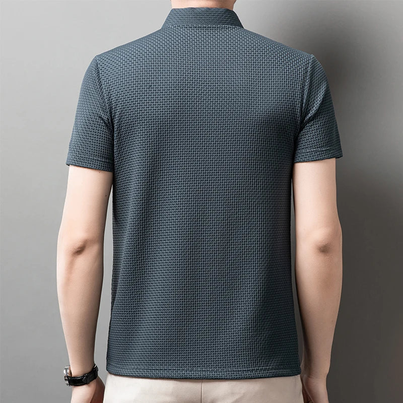 short sleeve, casual summer style, slim fit versatile top – Breathable men's polo shirt
