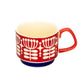 Coffee Mug 300ml Japanese Flower Ceramic Kit Retro Drinkware Office Entertaining Fall 2025 Comfort-Grip Handgrip Gift
