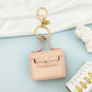 Free 1+1 Birkin Inspired Mini Hand Bag - Solid Color PU Leather Coin Bag Keychain Charm