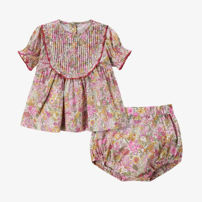 Plaid Grid, Floral, 100% Cotton, Summer Casual Wear – Plush Unisex Kids’ Matching Outfits